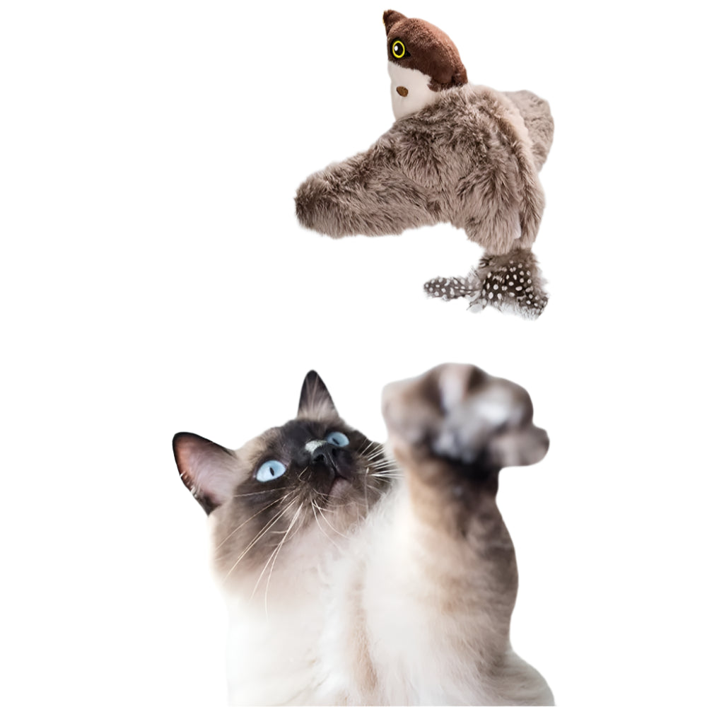 Touch-Sensitive Bird Toy for Cats