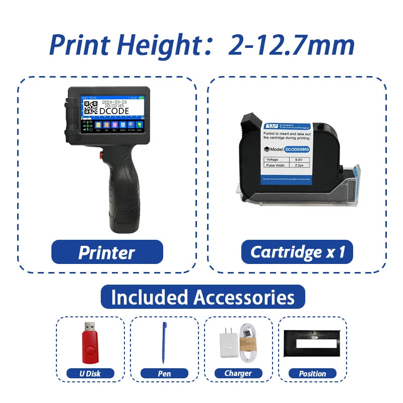 Handheld Inkjet Label Printer