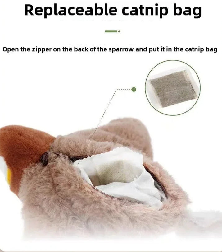 Touch-Sensitive Bird Toy for Cats