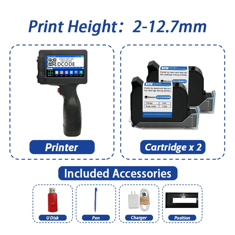 Handheld Inkjet Label Printer