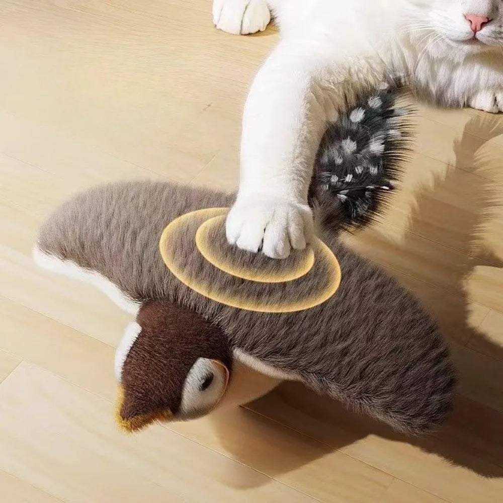 Touch-Sensitive Bird Toy for Cats